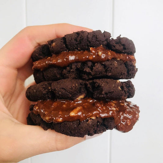 Vegan Choc Hazelnut Butter Cookie Sandwich - Veganut