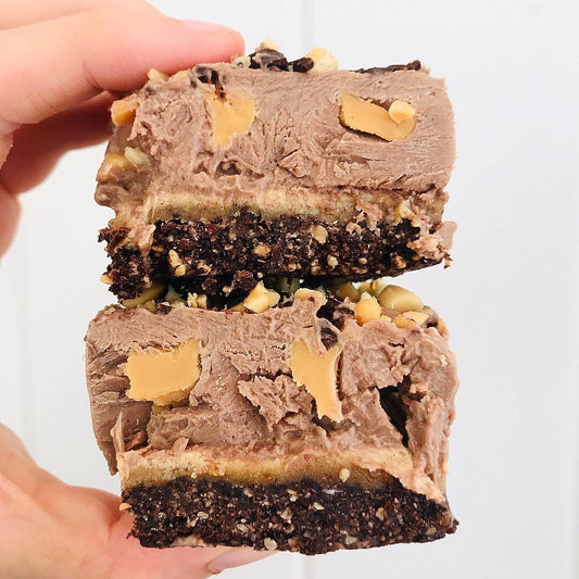 Vegan Choc PB Mousse Slice - Veganut