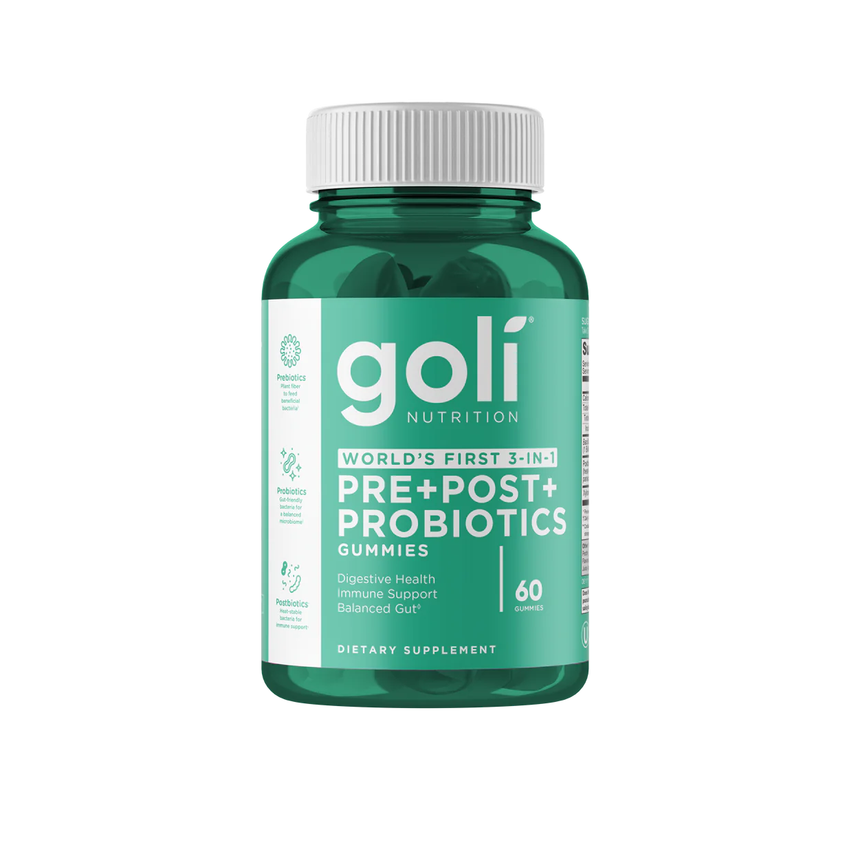 Goli Pre Post & Probiotic Gummies - 60 Soft Chew