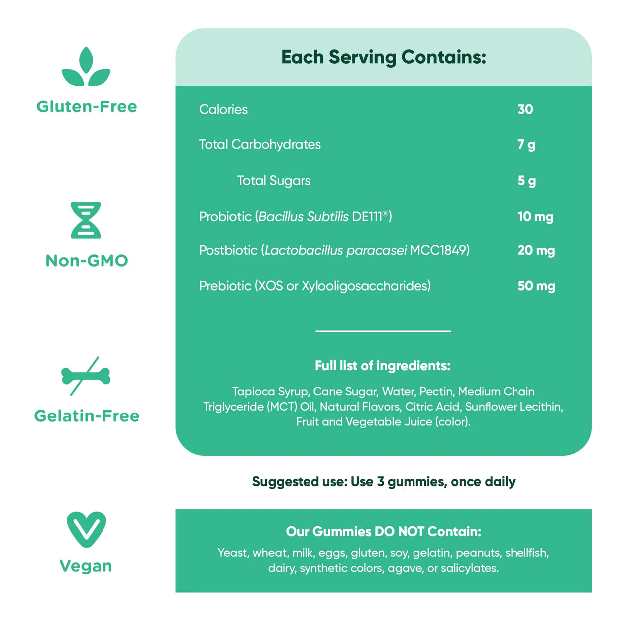 Goli Pre Post & Probiotic Gummies - 60 Soft Chew